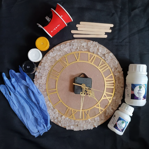 Resin Clock Kit With Roman ring And Crystal